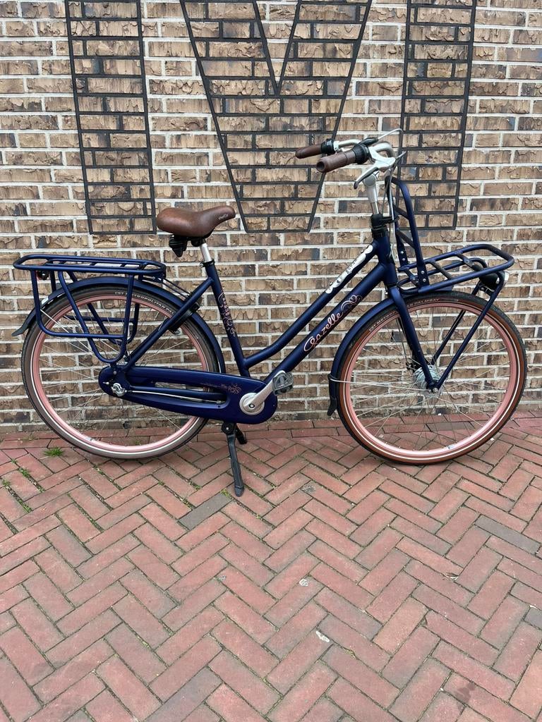 Gazelle Miss Grace 54cm damesfiets transportfiets jeansblauw, Fietsen en Brommers, Versnellingen, Schijfrem, Ophalen, Overige merken