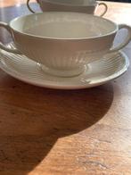 2 Wedgwood soepkommen met schotels, Huis en Inrichting, Keramiek, Ophalen of Verzenden, Zo goed als nieuw, Kom(men)