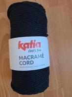 Katia Macramé cord Zwart, Verzenden, Nieuw, Breien of Haken, Wol of Garen