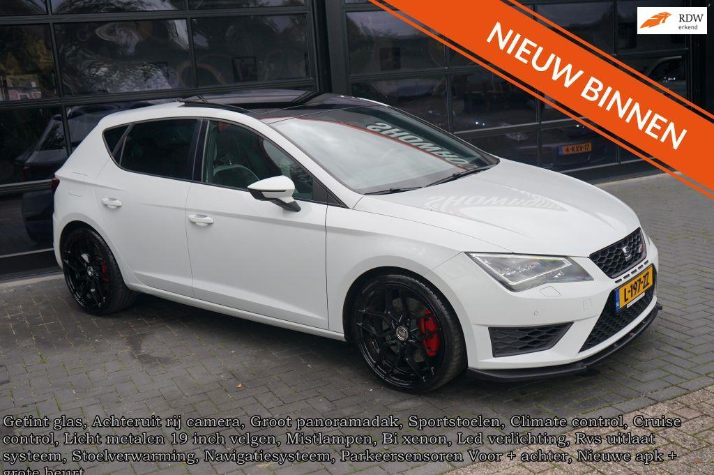 Seat Leon 2.0 TSI Cupra 280, Panodak, Clima, Navi, Camera, X, Auto's, 15 km/l, 1984 cc, Leon, Leder en Stof