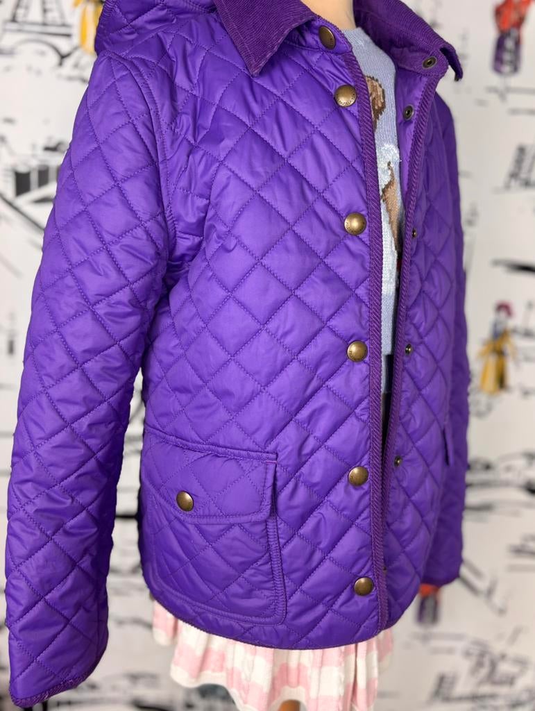 Ralph Lauren paarse tussenjas maat 134/140 (200 euro), Kinderen en Baby's, Kinderkleding | Maat 140, Zo goed als nieuw, Ralph Lauren