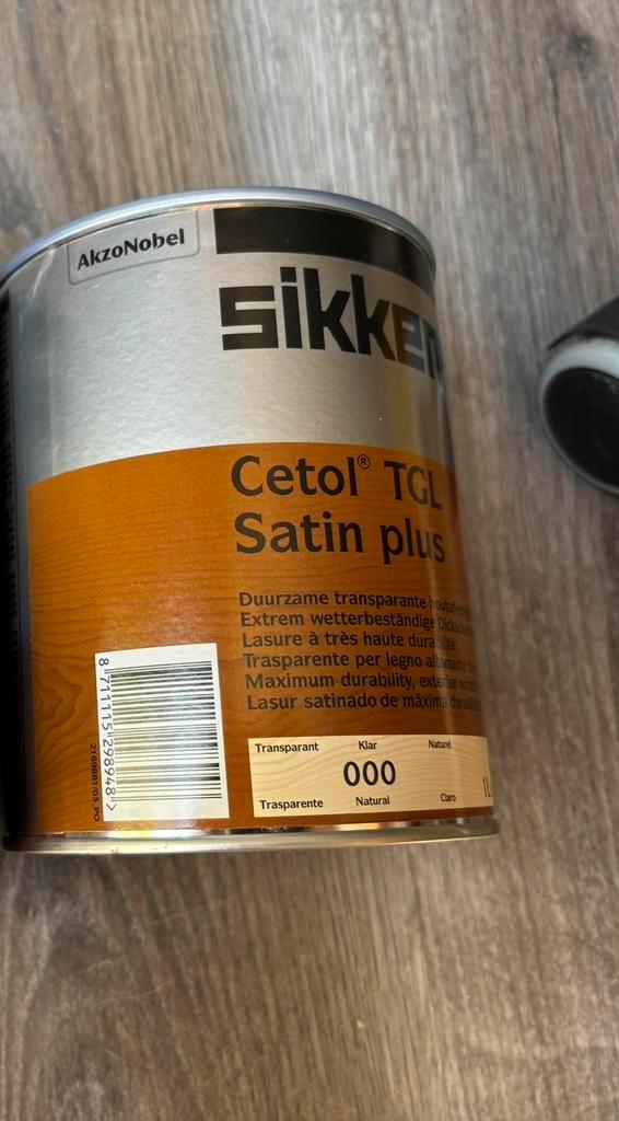 4 liter sikkens cetol beits ook schuurpapier rotex, Doe-het-zelf en Verbouw, Verf, Beits en Lak, Zo goed als nieuw, Lak, Wit, Ophalen of Verzenden