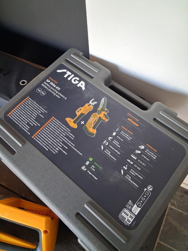 Stiga SP 100e Kit Accu Snoeischaar & Snoeizaag, Ophalen of Verzenden, Nieuw