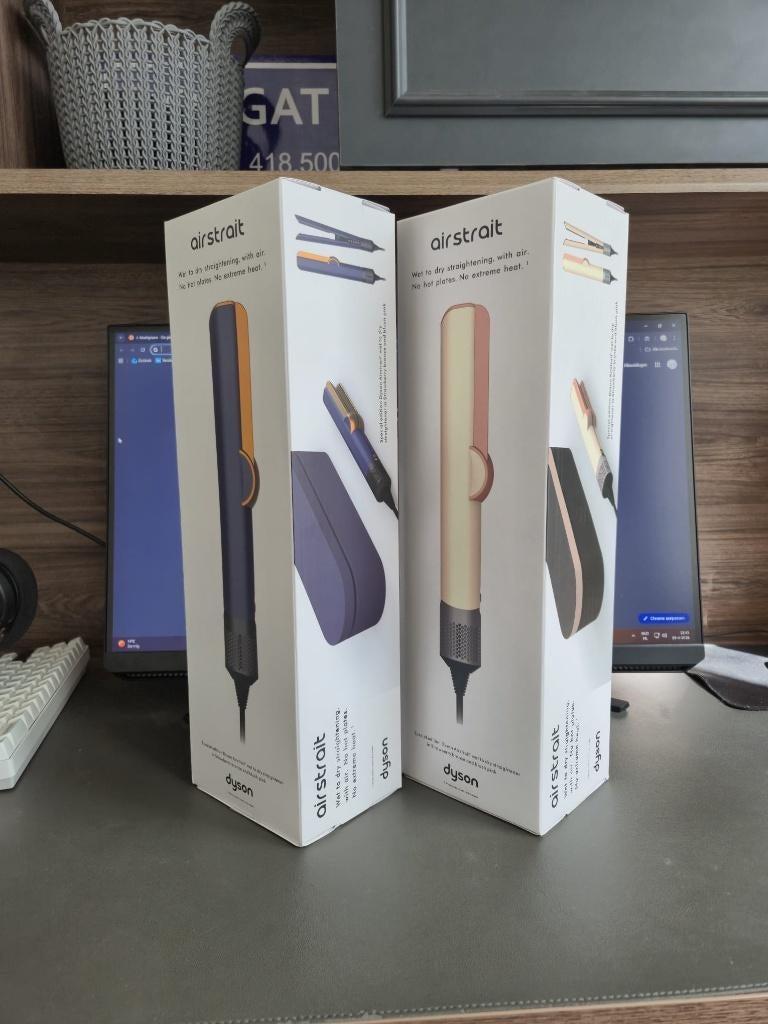 Dyson Airstrait - Blauw & Roze / Nieuw ( MOEDERSDAG ACTIE), Verzenden, Nieuw, Krultang of Stijltang