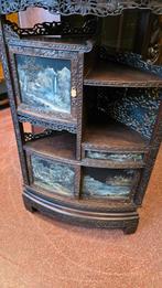 Antieke Chinese kast met handgeschilderde panelen, Ophalen of Verzenden