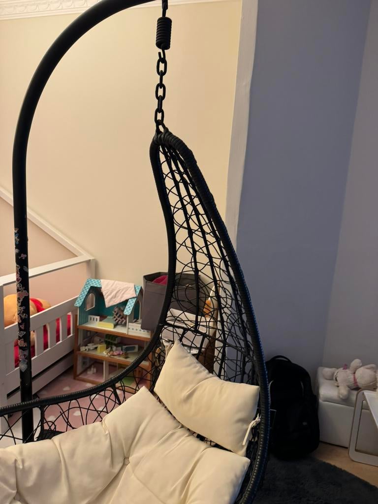 Hangstoel met standaard, Tuin en Terras, Hangmatten, Zo goed als nieuw, Met standaard, Buiten, Ophalen of Verzenden