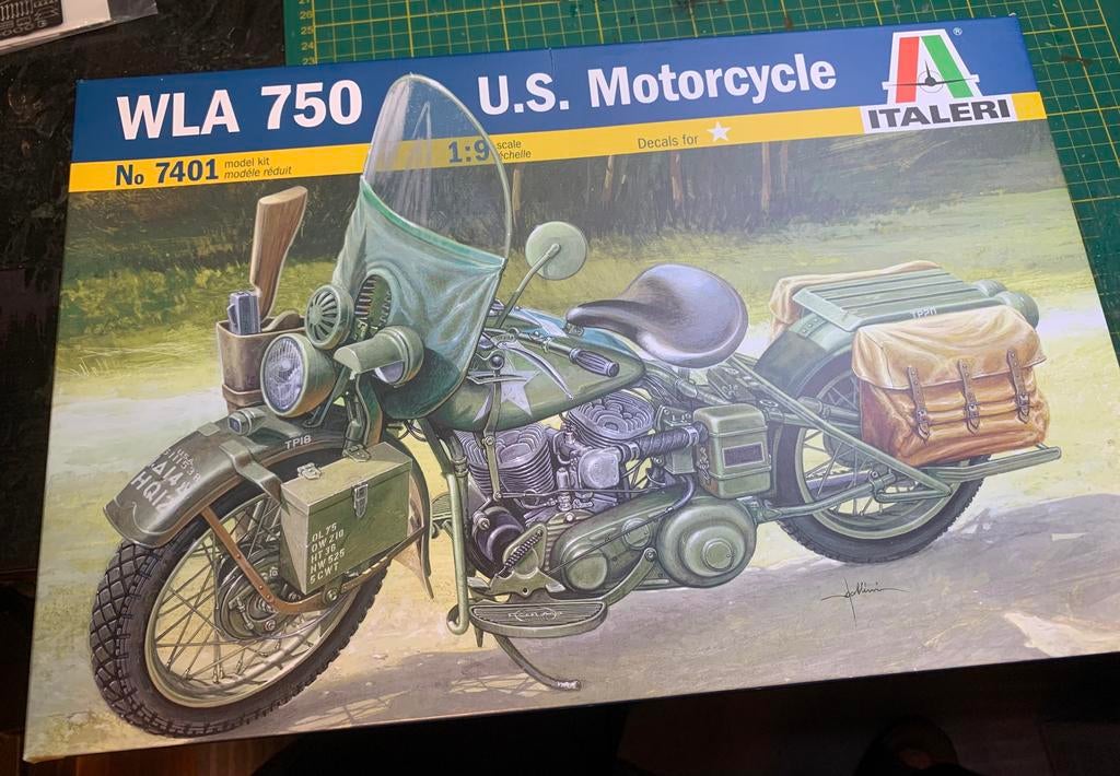 WLA 750 U. S. Motorcycle 1:9 nieuw geseald, Italeri, Groter dan 1:32, Nieuw, Ophalen of Verzenden
