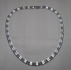Prachtig zilveren massief collier nr.884, Sieraden, Tassen en Uiterlijk, Kettingen, Verzenden, Zo goed als nieuw, Zilver, Zilver