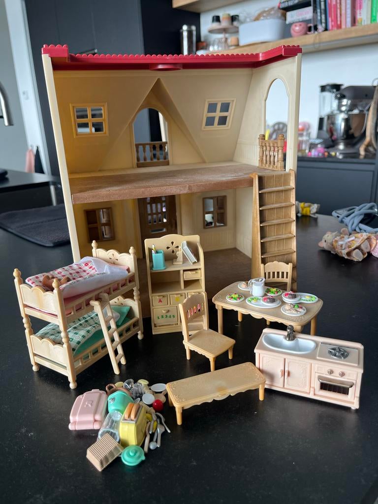 Sylvanian Families: Herenhuis, winkels, kinderopvang & poppe, Ophalen of Verzenden, Gebruikt, Jongen of Meisje