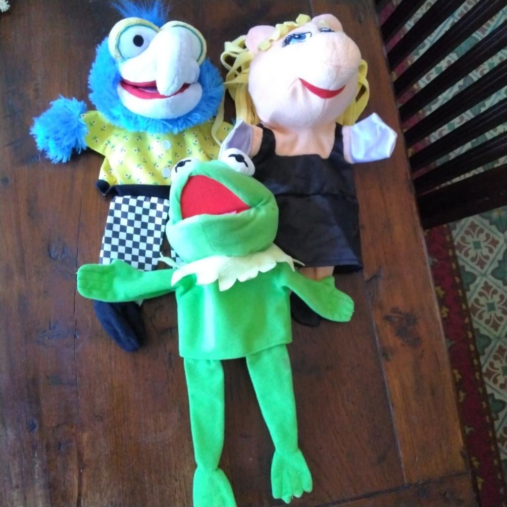 Muppet handpoppen: Kermit, Miss Piggy en Gonzo, Ophalen of Verzenden, Overige typen