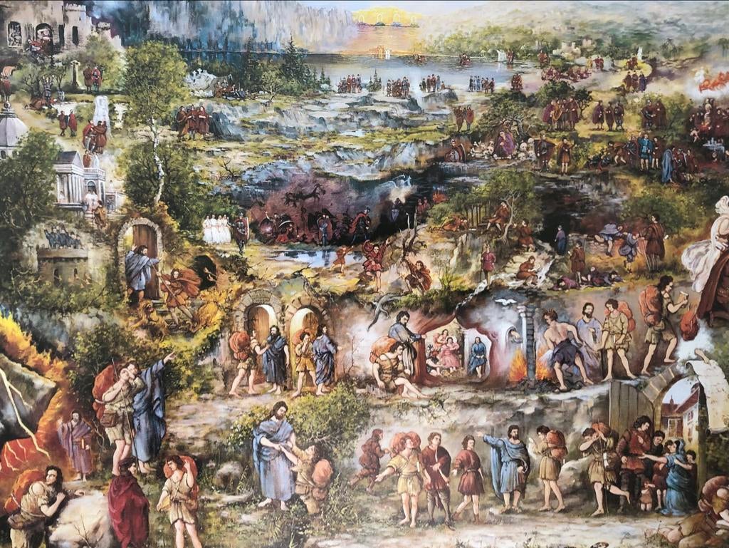 Ingelijste plaat van "The Pilgrim's Progress", Antiek en Kunst, Kunst | Schilderijen | Klassiek, Ophalen