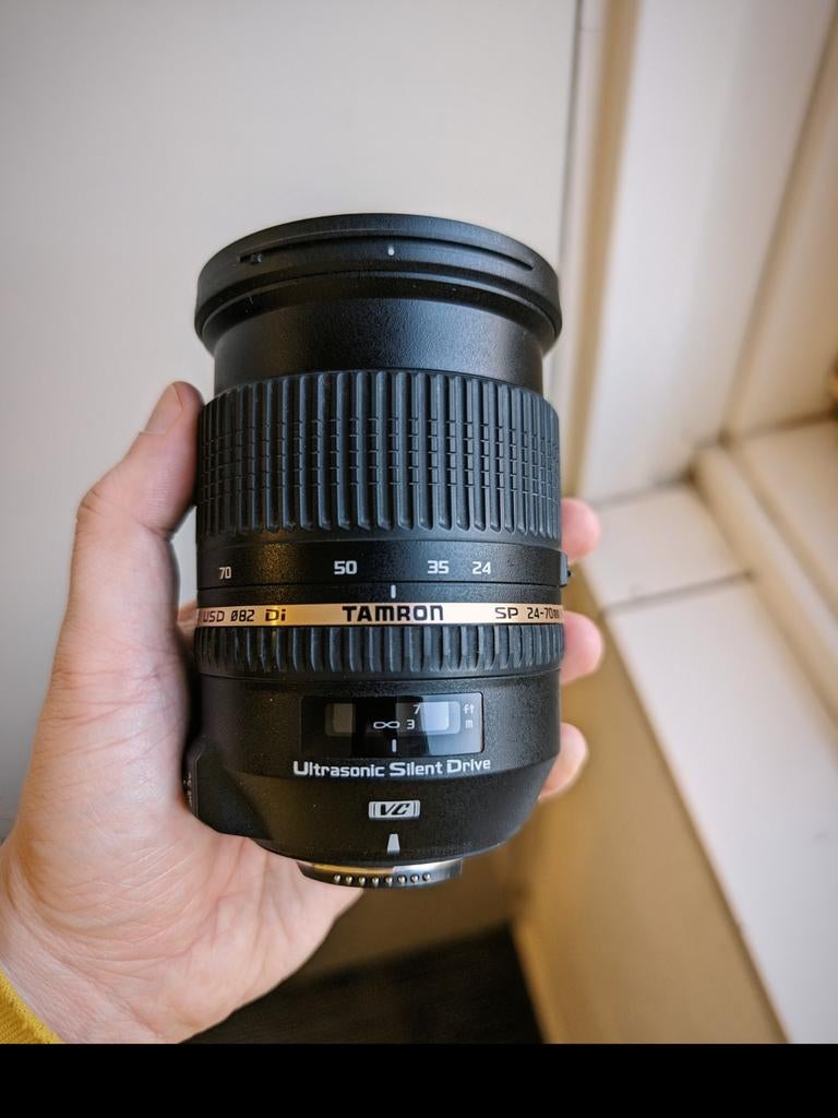 Tamron SP 24-70 mm f/2.8 Di VC USD Nikon F, Audio, Tv en Foto, Fotografie | Lenzen en Objectieven, Ophalen, Gebruikt, Standaardlens