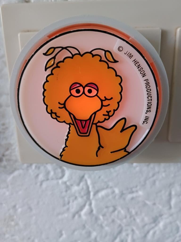 Vintage nachtlampje - Pino uit Sesamstraat, Kinderen en Baby's, Ophalen of Verzenden, Gebruikt