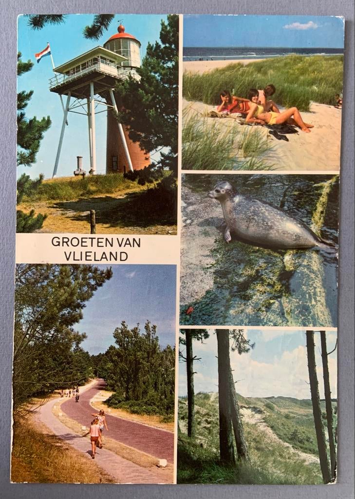 Groeten van Vlieland, Ophalen of Verzenden, 1960 tot 1980, Gelopen, Waddeneilanden