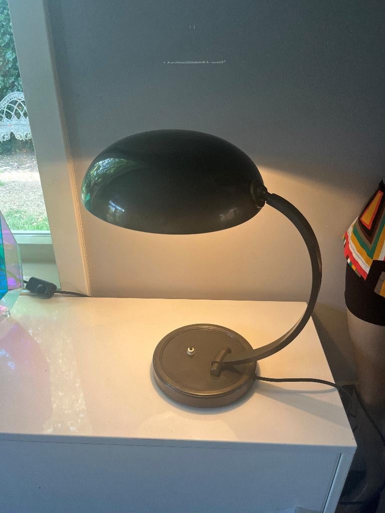 Bauhaus Kaiser Idell bureaulamp model 6751, Gebruikt, Bauhaus, Ophalen of Verzenden, Metaal