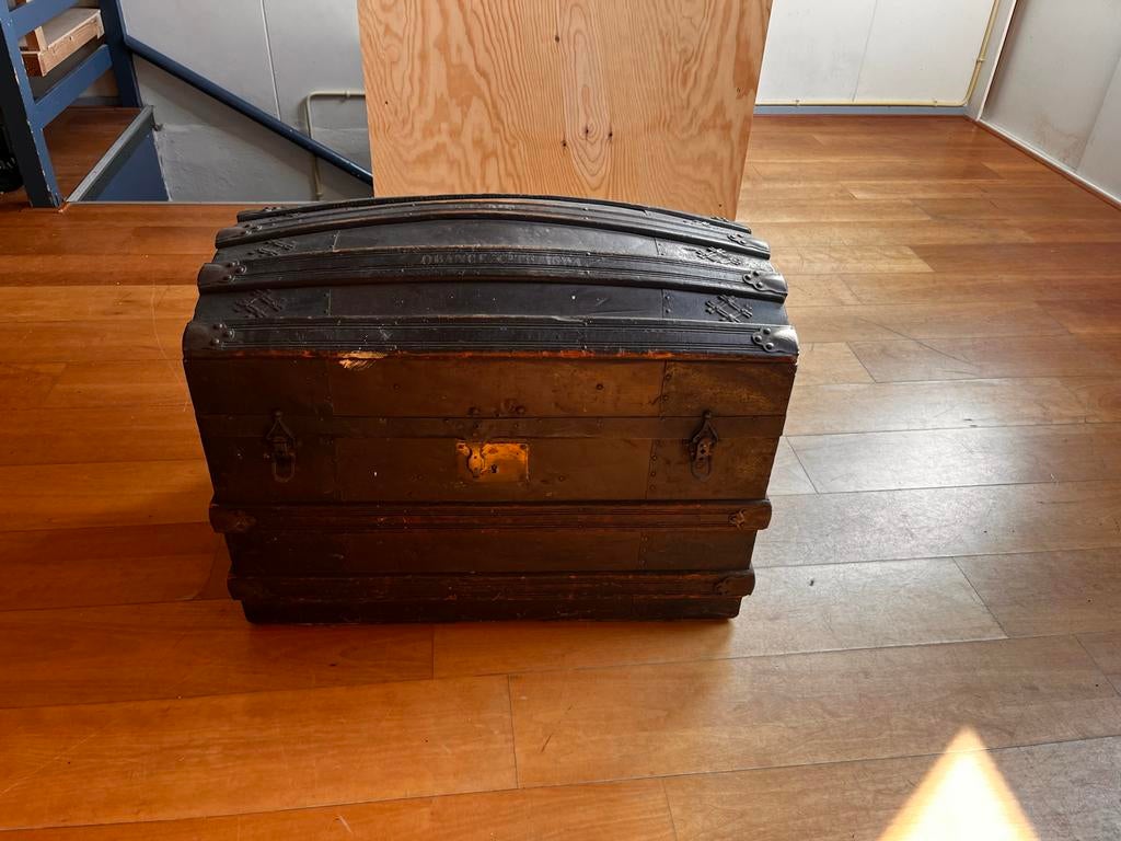 Antieke hutkoffer, Antiek en Kunst, Ophalen of Verzenden