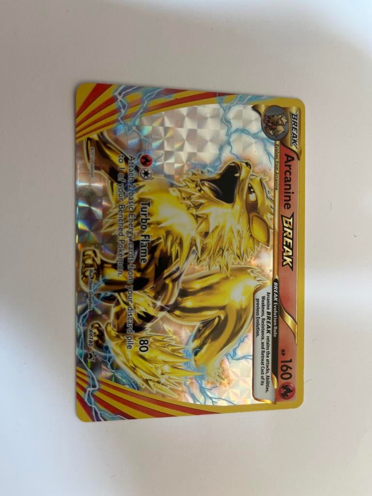 Arcanine BREAK Pokémon kaart, Ophalen of Verzenden, Zo goed als nieuw, Losse kaart, Foil