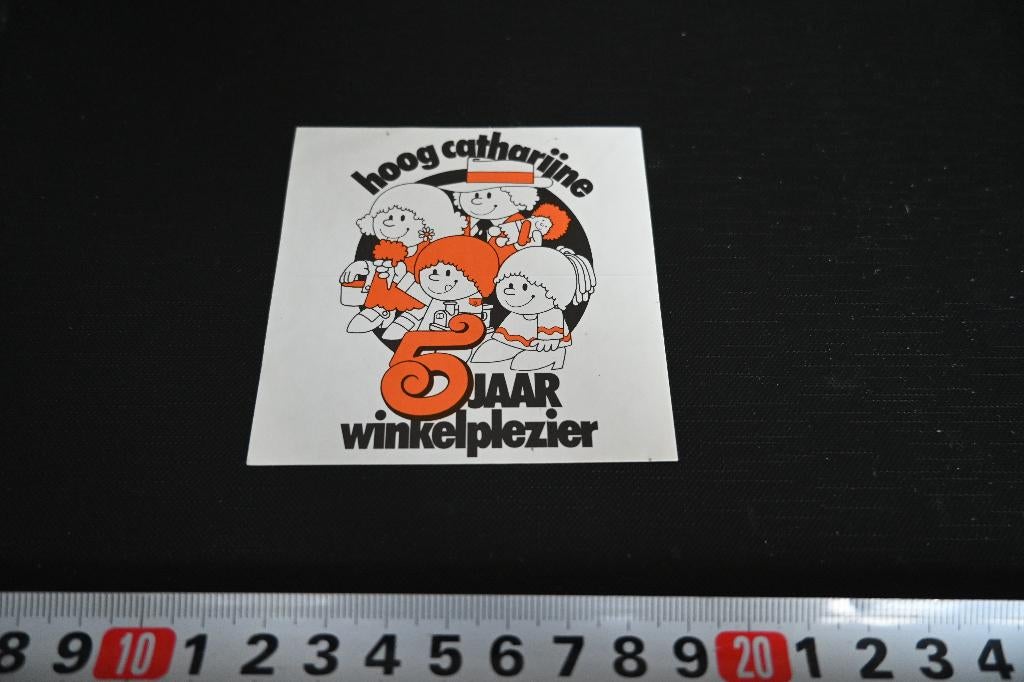 sticker Utrecht Hoog Catharijne 5 jaar winkelplezier, Ophalen, Zo goed als nieuw