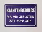 Klantenservice gesloten reclamebord van metaal wandbord deco, Info@deconoord.nl, Deco Noord, Nieuw, Ophalen of Verzenden