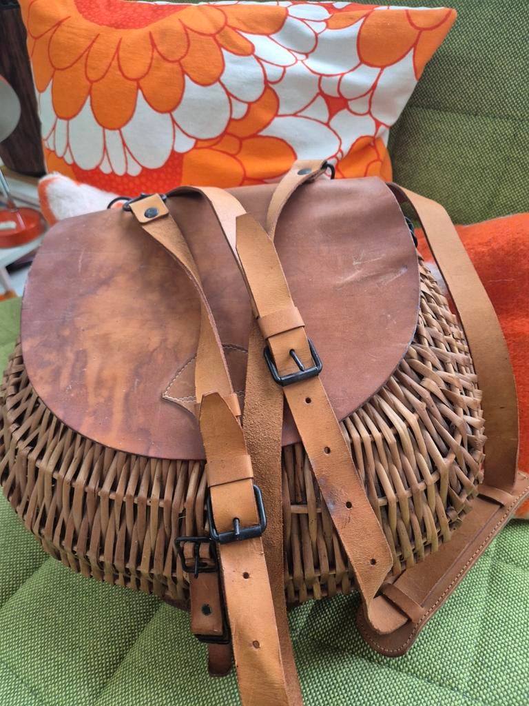 Vintage Tjechische visserstas / fishermansbasket, Ophalen of Verzenden