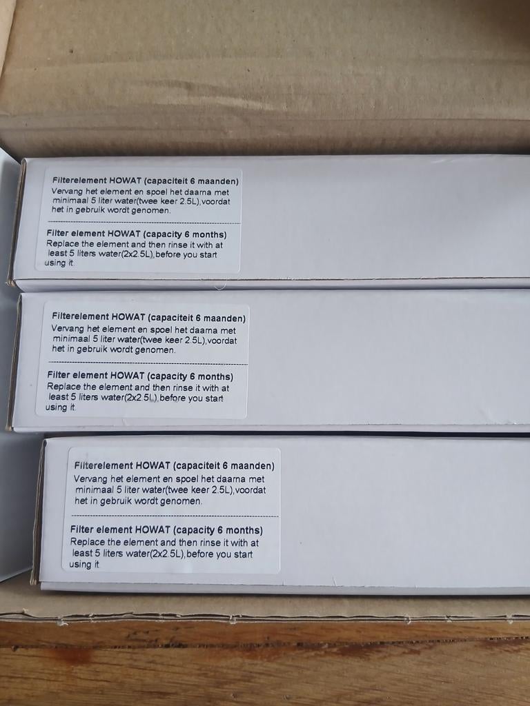 HOWAT filterelement voor koud, warm en kokend water3 stuks, Ophalen of Verzenden