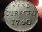 Zilveren duit Utrecht 1740 - prachtig, Postzegels en Munten, Ophalen of Verzenden, Vóór koninkrijk, Overige waardes, Zilver