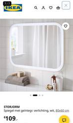 IKEA STORJORM spiegel met verlichting 80x60 cm, Nieuw, Ophalen of Verzenden, 75 tot 100 cm, Minder dan 100 cm