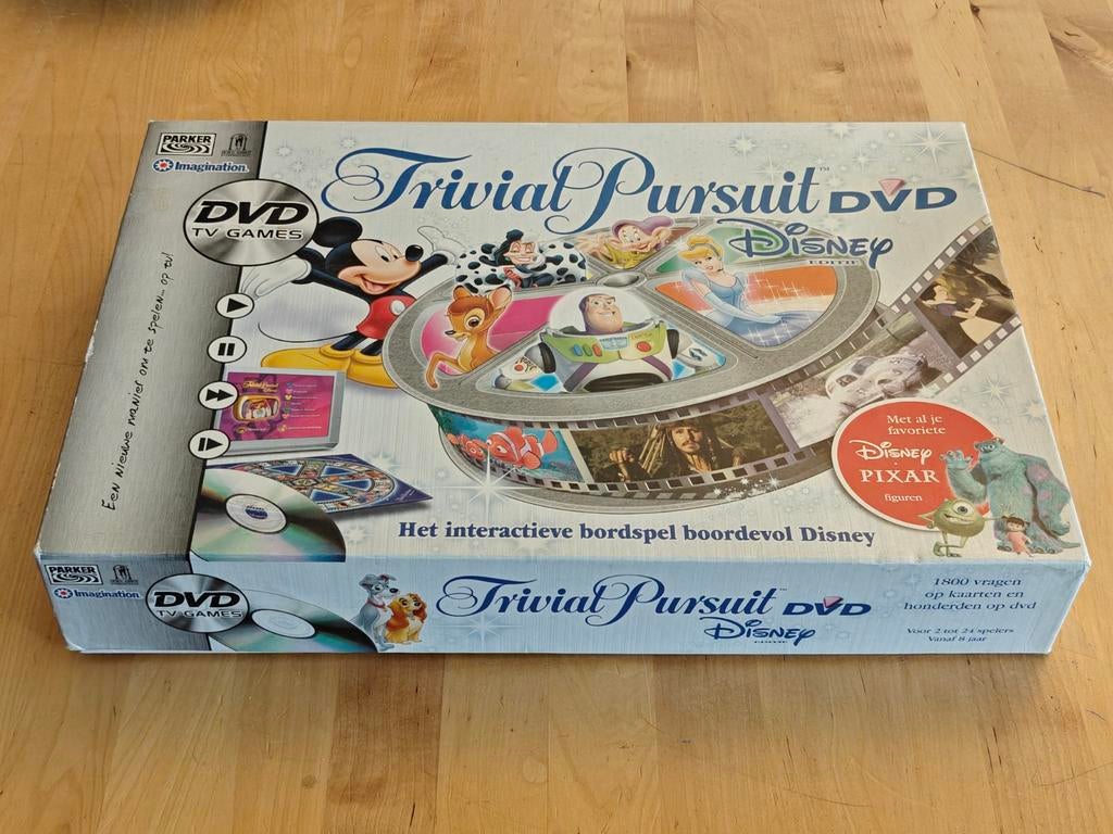 Trivial Pursuit DVD Disney Editie - Interactief Familiespel, Vijf spelers of meer, Ophalen, Zo goed als nieuw, Parker / Hasbro