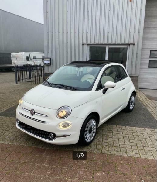Fiat 500C Twinair Turbo Lounge Wit 2019 (44.000 km), Auto's, Fiat, Particulier, ABS, Achteruitrijcamera, Airbags, Bluetooth, Boordcomputer