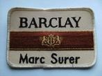 F1 Marc Surer barclay patch badge vintage opnaai embleem, Verzenden, Nieuw, Formule 1
