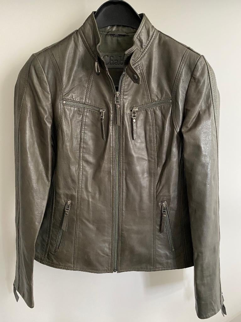 CHABO ZOË leren jasje, super zacht lams leer, mt S, Nw.Staat, Ophalen of Verzenden, Zo goed als nieuw, Jasje, Maat 36 (S)