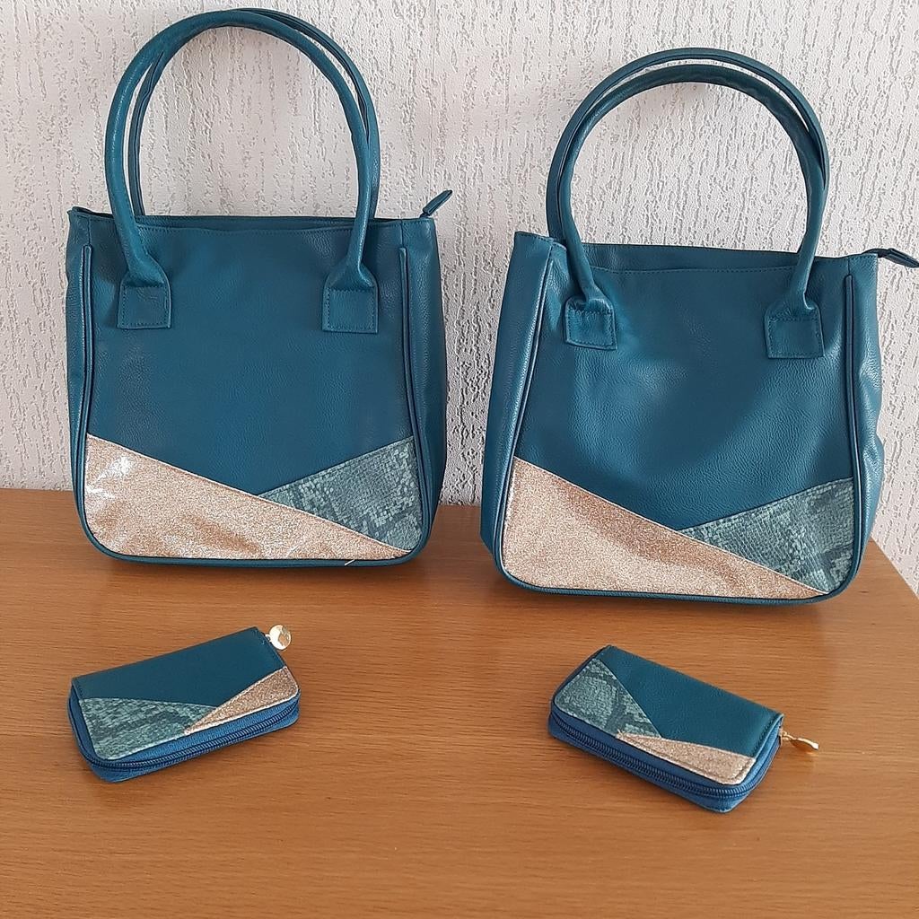 2 Dames Handtassen met Portemonnee Set, Sieraden, Tassen en Uiterlijk, Tassen | Damestassen, Ophalen of Verzenden, Zo goed als nieuw