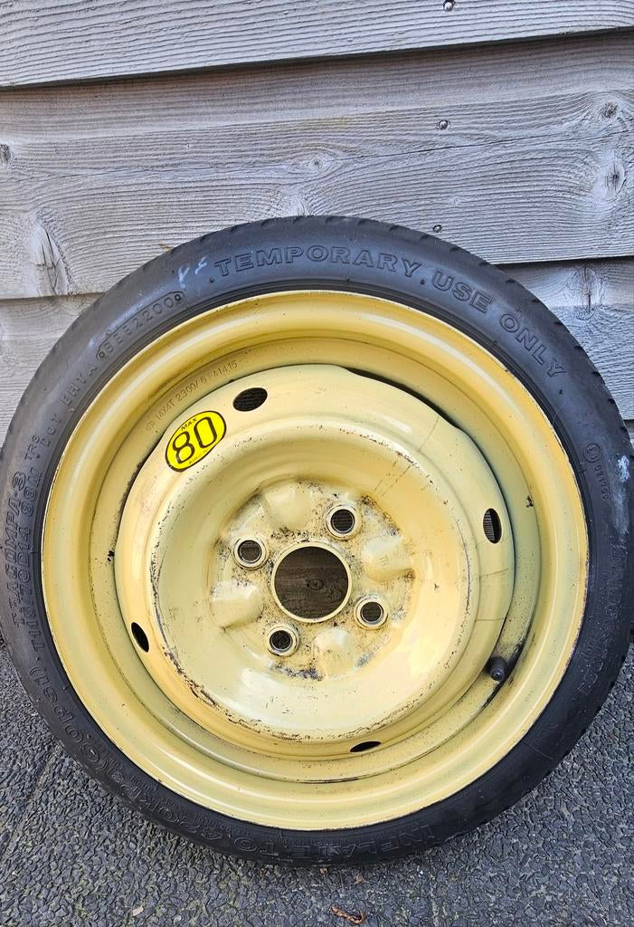 Origineel Reservewiel / Thuiskomer Toyota Yaris (2000) 4x100, Ophalen of Verzenden, Zo goed als nieuw