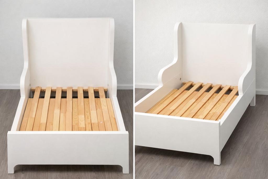 Ikea bed gloednieuw, Ophalen, Eenpersoons, Wit, Nieuw