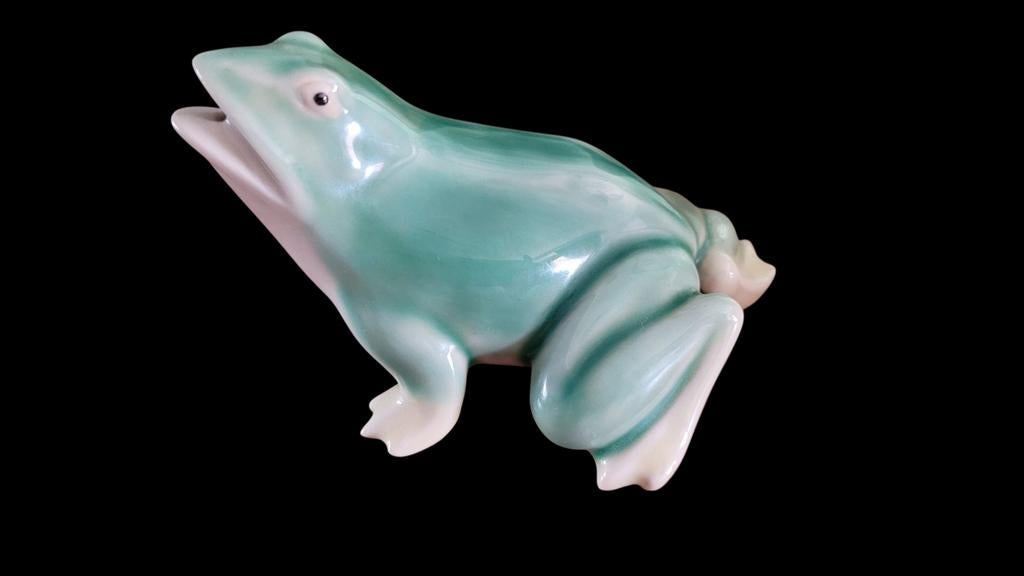 Keramische Kikker - Decoratief Beeld, Ophalen of Verzenden, Gebruikt, Dier