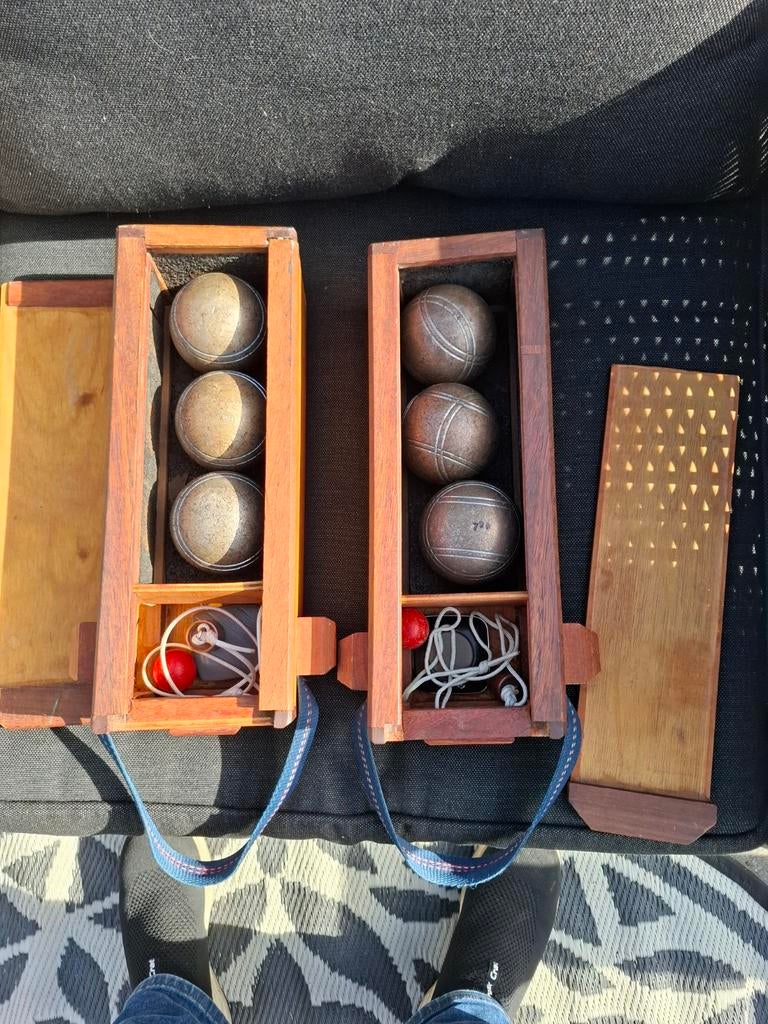 set jeu de boules ballen., Sport en Fitness, Bowlen, Ophalen of Verzenden, Gebruikt, Bal