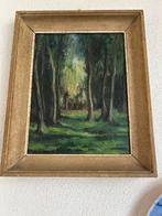 Schilderij bosgezicht met bomen, Ophalen