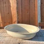 Badje baby kinder ovaal emaille 70,5 x 46,5 creme origineel, Antiek en Kunst, Ophalen of Verzenden