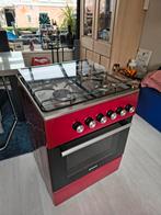 Rood Gasfornuis met Oven - Gebruikt, Goede Staat (2024), Ophalen, Gebruikt, 4 kookzones, Gas