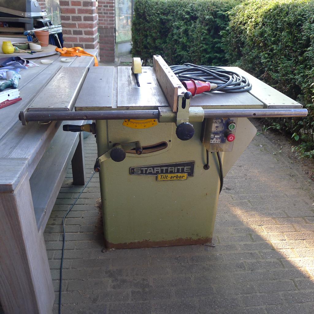 Zaagtafel Startrite TA-275 met 6 zaagbladen en extra frame, Doe-het-zelf en Verbouw, Ophalen, Cirkelzaag, 70 mm of meer, Zo goed als nieuw