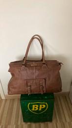 Oude leren tas, Sieraden, Tassen en Uiterlijk, Tassen | Reistassen en Weekendtassen, Ophalen, 40 tot 60 cm, 30 cm of meer, Gebruikt