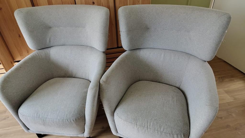 2x IKEA OSKARSHAMN oorfauteuils, Huis en Inrichting, Fauteuils, Ophalen, Gebruikt, 75 tot 100 cm, 75 tot 100 cm