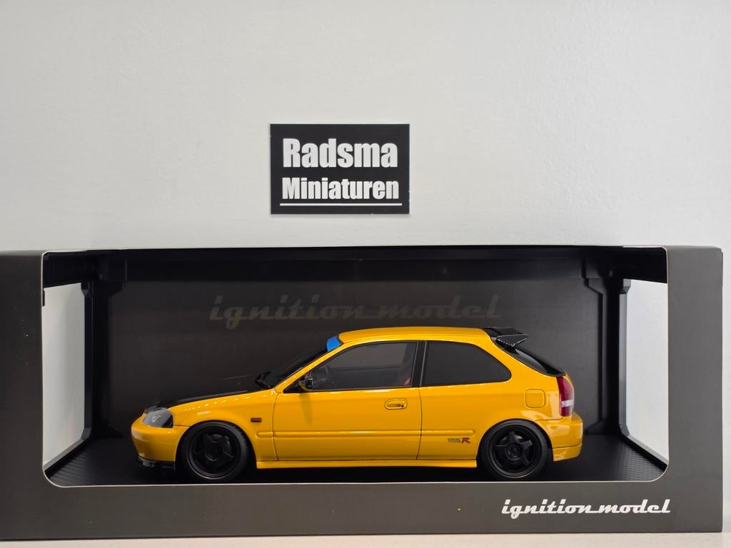Honda CIVIC (EK9) Type R Geel - 1:18 Ignition Models, Ignition Models, Auto, Nieuw, Ophalen of Verzenden