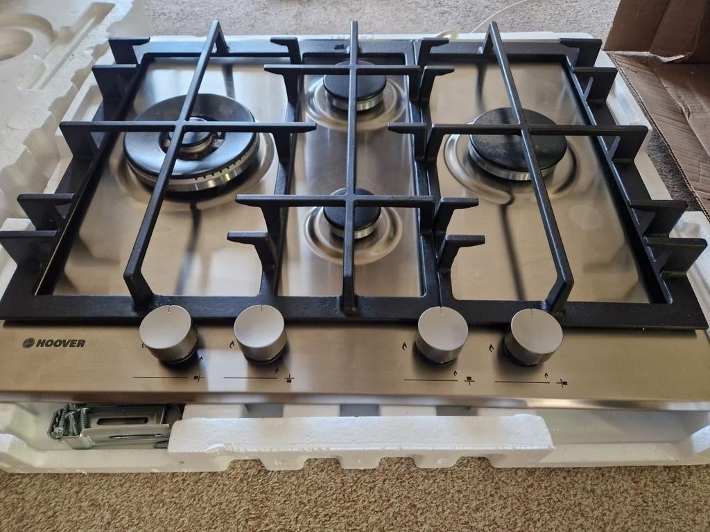 Hoover HHG6DDMX Gaskookplaat, Ophalen, Inbouw, Gas, 4 kookzones
