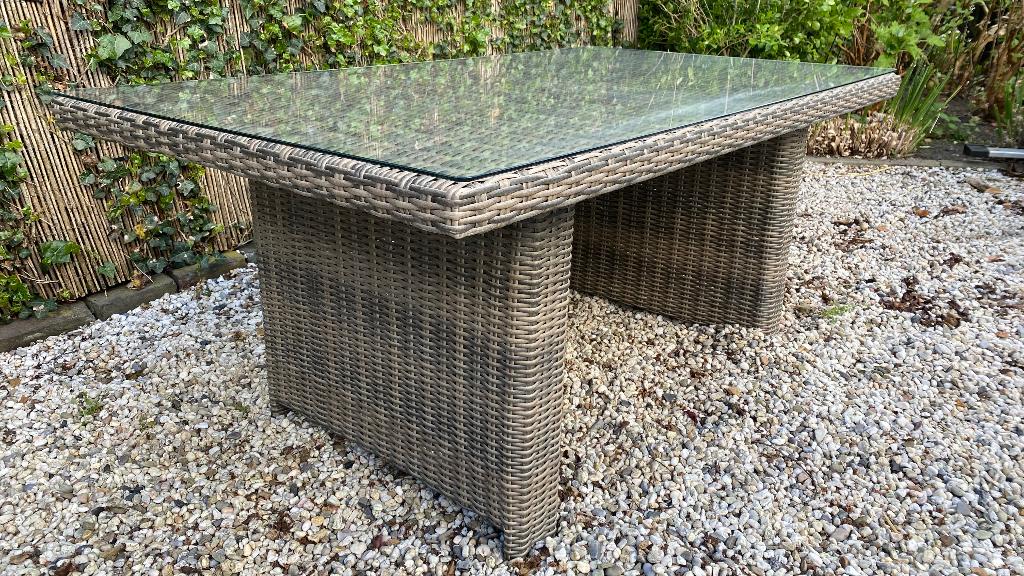 Tuintafel 140x80cm, Tuin en Terras, Tuintafels, Ophalen, Zo goed als nieuw, Rechthoekig, Kunststof
