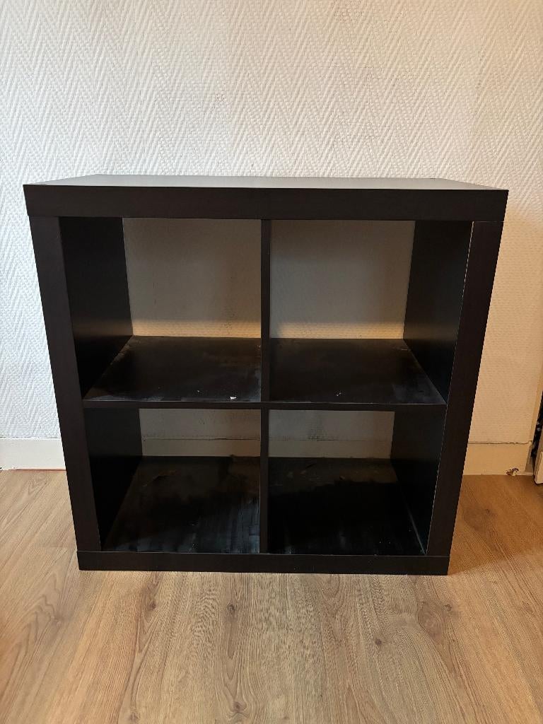 Ikea Kallax kast zwart, Huis en Inrichting, Kasten | Boekenkasten, Ophalen, Gebruikt, 50 tot 100 cm, Minder dan 100 cm