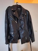 Zwarte Zara bikerjack van imitatieleer, Zo goed als nieuw, Ophalen, Maat 38/40 (M), Zara