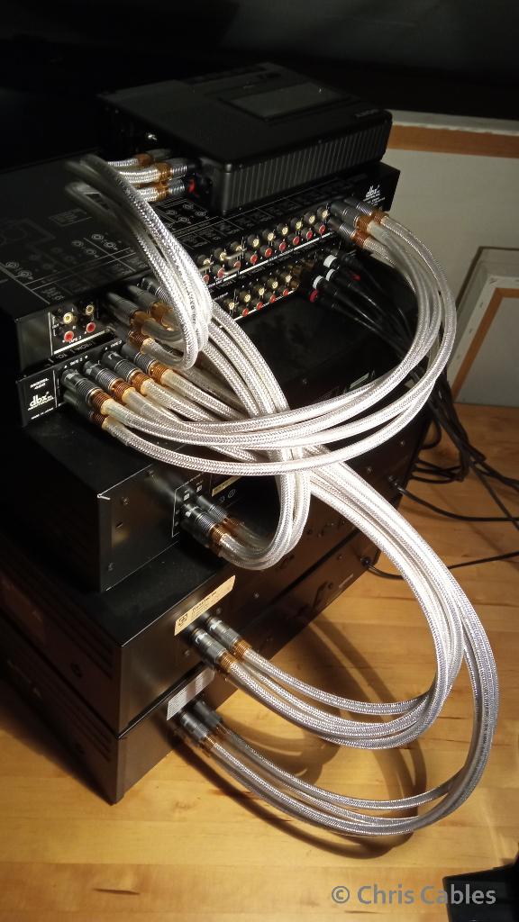 'The Crystal Clear' Lo-Cap55 RCA interlinks van Chris Cables, Audio, Tv en Foto, Audiokabels en Televisiekabels, Verzenden, Nieuw