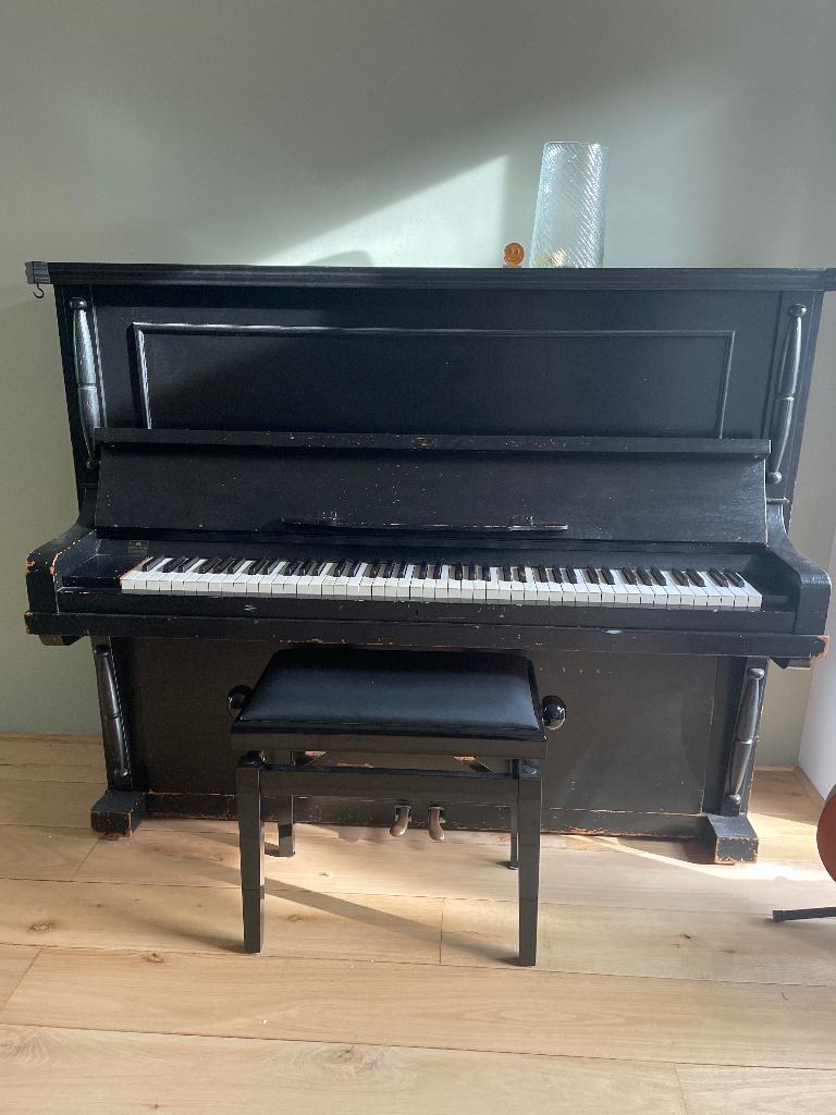 Piano zwart, Muziek en Instrumenten, Piano's, Ophalen, Gebruikt, Zwart, Piano