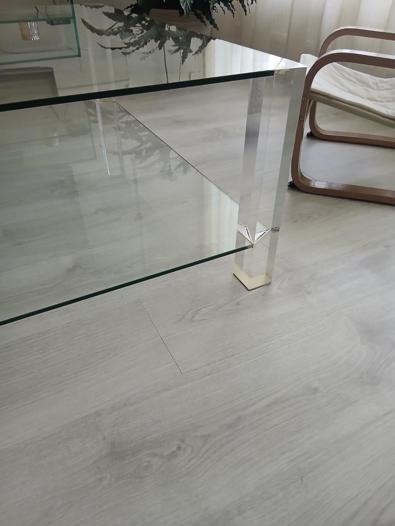 Glazen Salontafel 100X100, Ophalen, 100 tot 150 cm, 50 tot 100 cm, Minder dan 50 cm